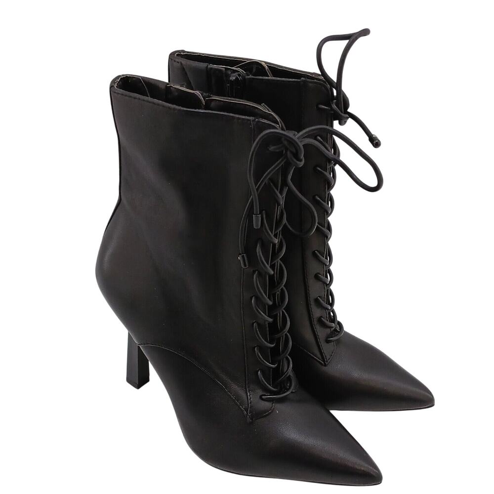 Aldo Womens Began Leather Ankle Boot - Black - New No Box